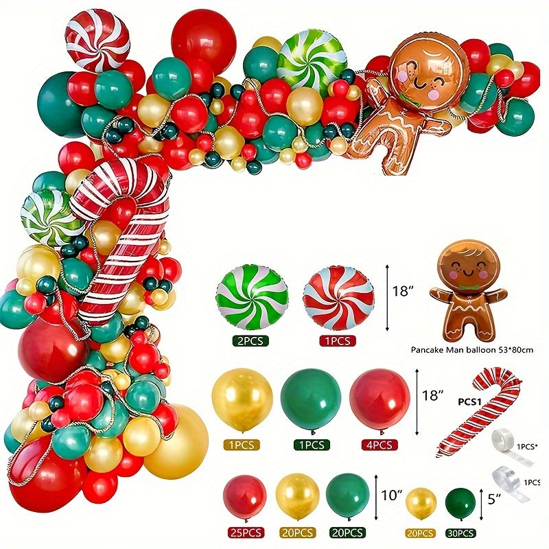 128pcs Christmas Balloon Garland Arch Kit Holiday Decor