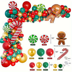 128pcs Christmas Balloon Garland Arch Kit Holiday Decor