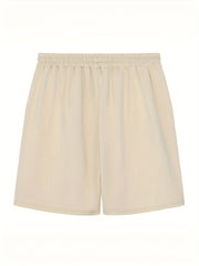 Legends Never Die Men's Casual Solid Elastic Waist Drawstring Short