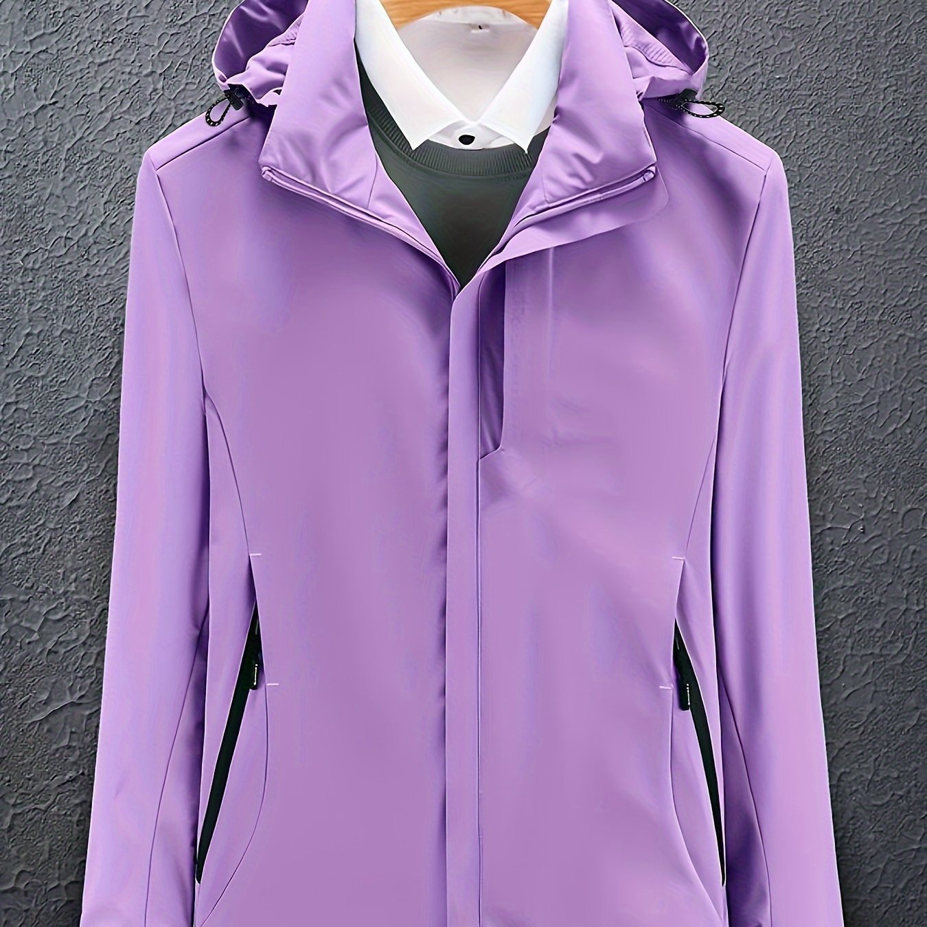 Women's Soft Shell Ski Jacket Windproof & Waterproof Full Zipper Snow Coat
