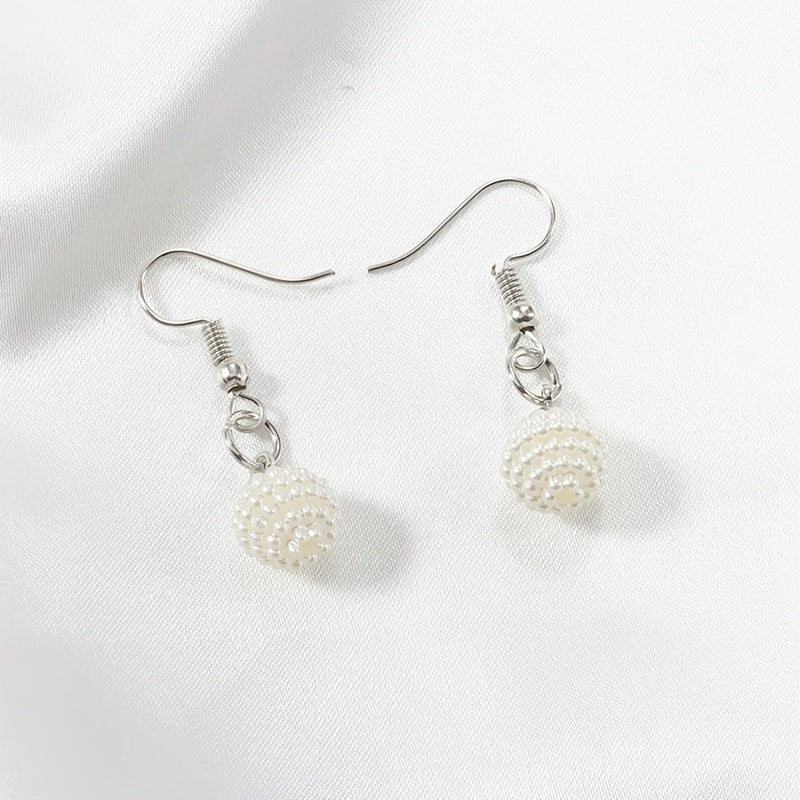 Faux Pearl Drop Earrings Jewelry Gift For Girls