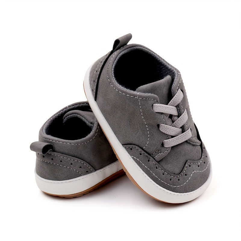 Comfy Non Slip Soft Sole Lace Up Shoes for Babies 0-1 Years