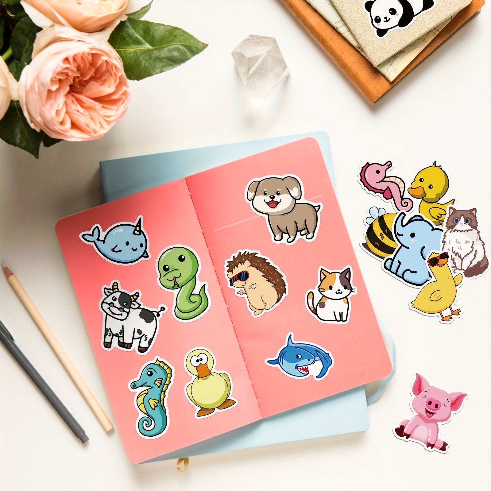 200pcs Animal Stickers Pack Water Bottles Skateboards Notebooks Laptop Stick