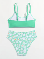 Girls Floral Cami Bikini Set