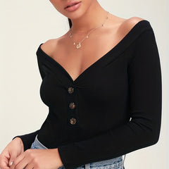 Off Shoulder Bodysuit Long Sleeve Sexy One Piece