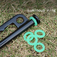 50pcs Camping Tent Stakes Fluorescent Rings Tents Nail Ring