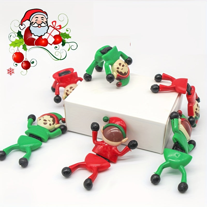 2pcs Christmas Wall Climbing Man Toys Sticky Tipping Little Men Toys