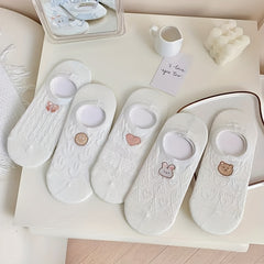 10pairs Girls Kids Casual Boat Socks Thin Breathable Low Cut Invisible Socks