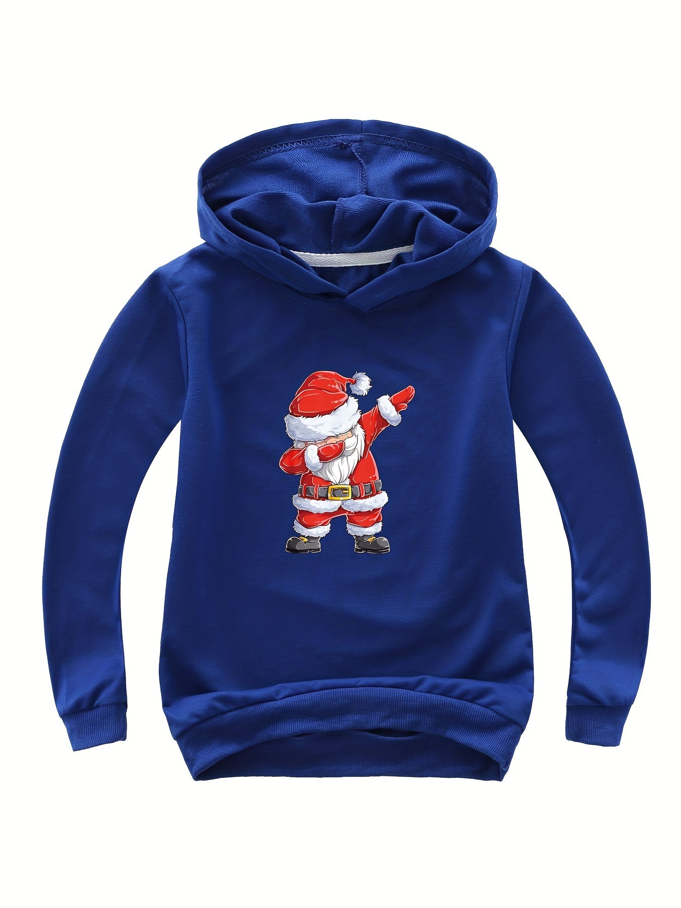 Dancing Santa Print Cotton Hoodie Girls Pullover Spring Fall Christmas