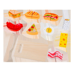 Kids' Kitchen Pretend Play Food Cutting Toy Set with Storage Bag