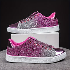 Women's Colorful Skateboard Sports Shoes Sequin Board Casual Outdoor Shoes