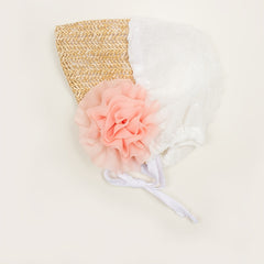 Baby Lace Breathable Sun Hat - Knitted Straw Hat for Newborns