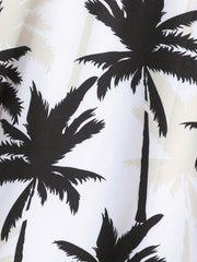 Coconut Tree Print Men's 2Pcs Casual Hawaiian Shirt & Shorts Set