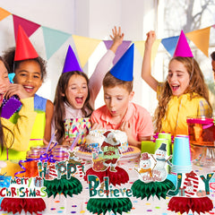 Christmas Tabletop Decor Honeycomb Layout Party Decor