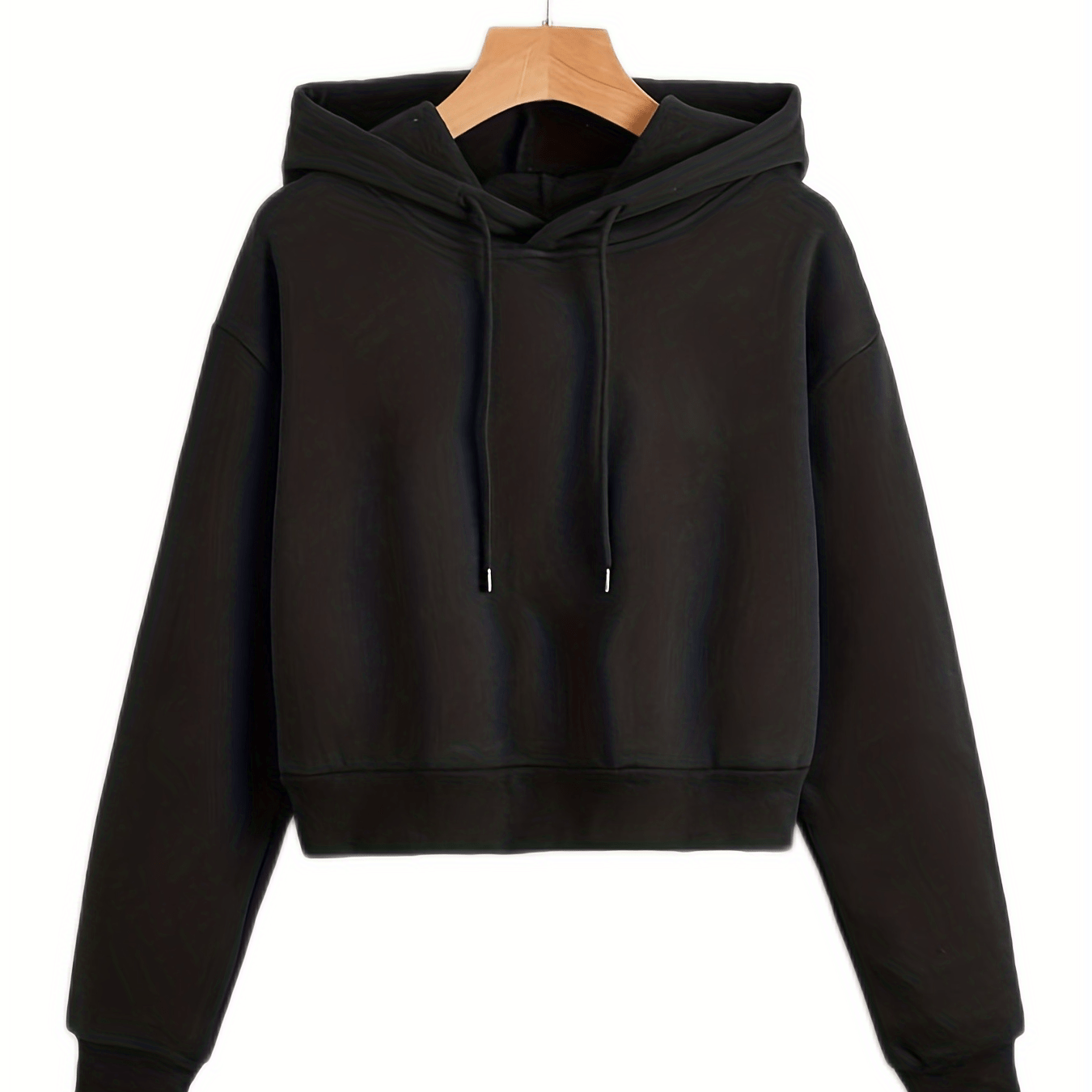 Solid Drawstring Hoodies Casual Long Sleeve Sweatshirt