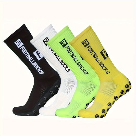 Silicone Dots Non slip Football Socks Sport Crew Socks For Soccer Running