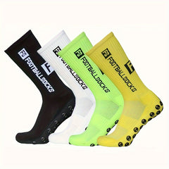 Silicone Dots Non slip Football Socks Sport Crew Socks For Soccer Running