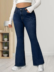 High Rise Flared Leg Jeans