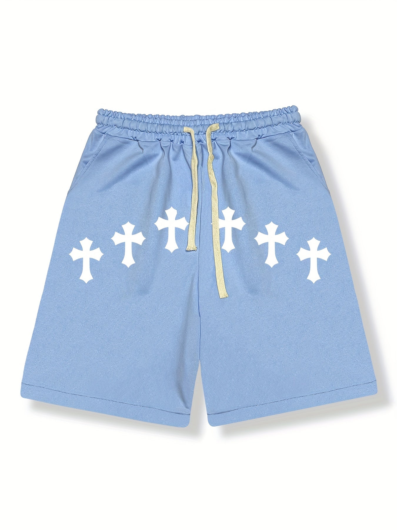 Graphic Print Solid Casual Stretch Shorts for Men