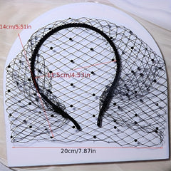 Rhinestone Spiral Hairband Vintage Inspired Bridal Veil Headpiece