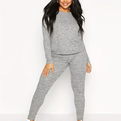 Solid Long Sleeve Tee & Leggings Set