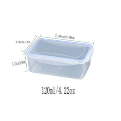 4pcs Plastic Storage Box Refrigerator Lunch Box Sealed Container