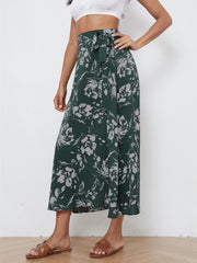 Floral Print Midi Skirt Casual Summer Spring Women's Clothing