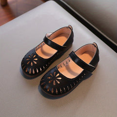 Girls Hollow Out Non Slip Flat Shoes For Toddlers