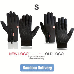 Outdoor Sports Fleece Gloves Touchable Screen Windproof Cycling Gloves
