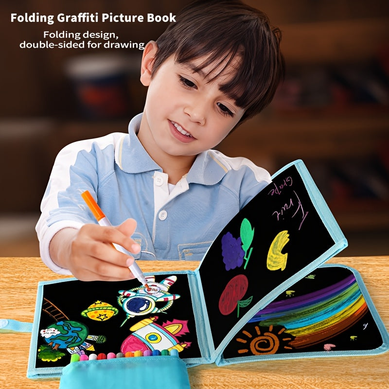 Portable Kids Drawing Book, Erasable, Smudge-Free