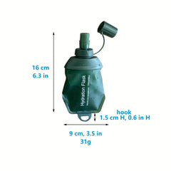 1pc 150ml Soft Collapsible Water Bottle Portable Foldable Water Bag