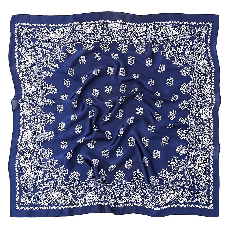 Silky Classic Paisley Bandana Satin Bandana Women's Retro Scarf