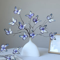 Artificial Butterfly Bouquet in Vase Home Decor Pink & Polyester Flowers