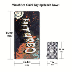 Turbo Microfiber Beach Towel Quick Drying Towel Sand Proof Swim Towel