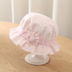 Small Flower Sun Hat for Baby Girls - Sun Protection Princess Hat