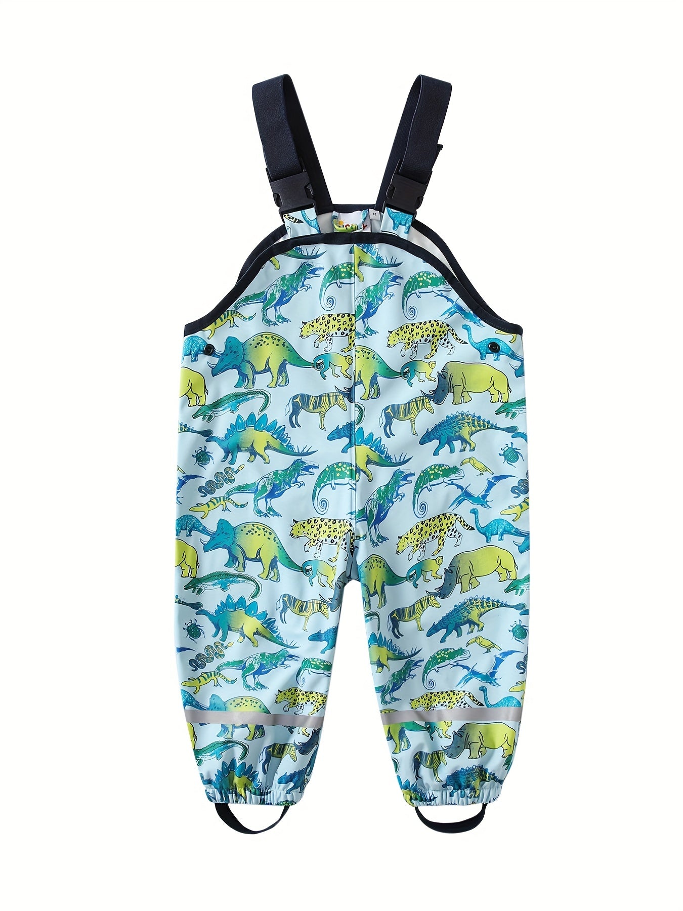 Kids Dinosaur Print Bib Pants Jumpsuit