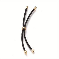 Adjustable Nylon Cord Slider With Brass Findings Mixed for DIY Bracelet Making