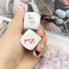 2pcs 25mm English Party Game Dice Couple Game Dice