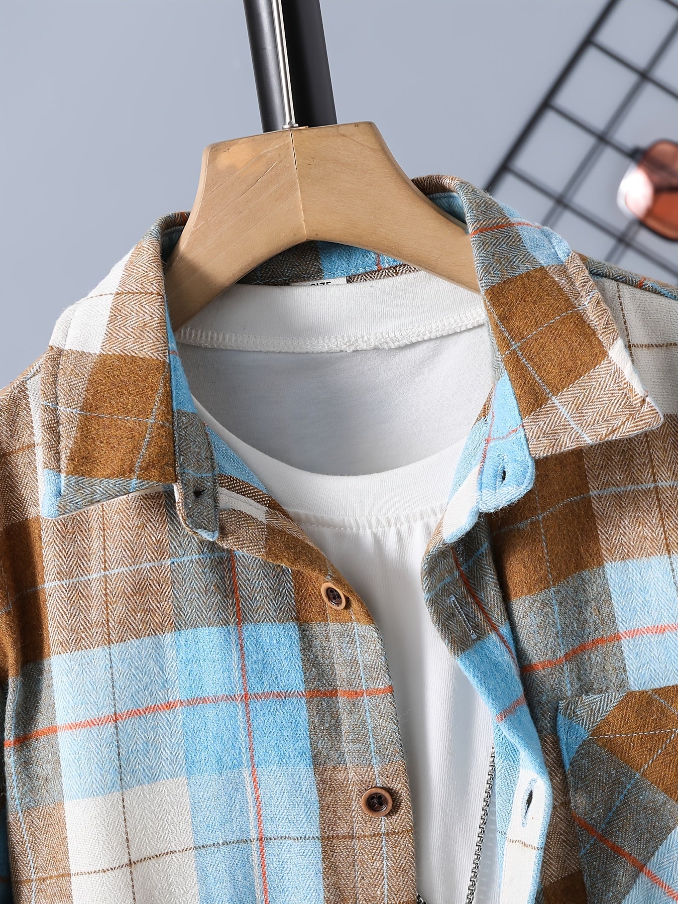 Toddler Boys Plaid Button Down Shirt Long Sleeve Outwear Jacket