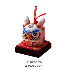 Ceramic Piggy Bank Dragon Year Savings Jar Room Decor