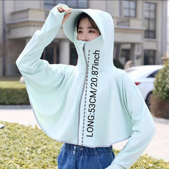 Women's Sun Prot. Ponytail Jacket w/ Breathable Hood Mask