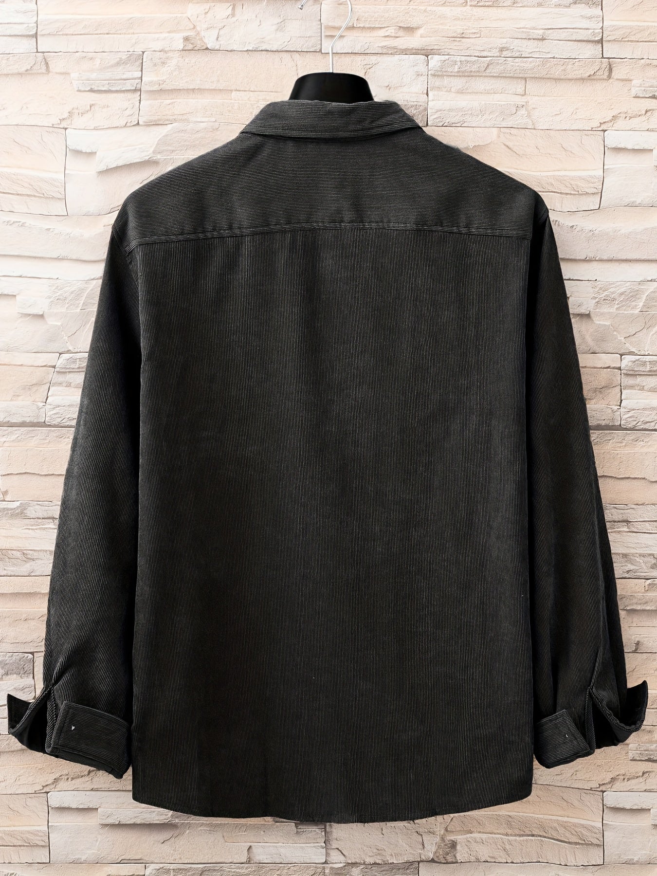 Men's Button Up Long Sleeve Shirt For Spring Fall