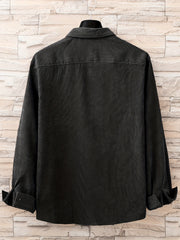 Men's Button Up Long Sleeve Shirt For Spring Fall