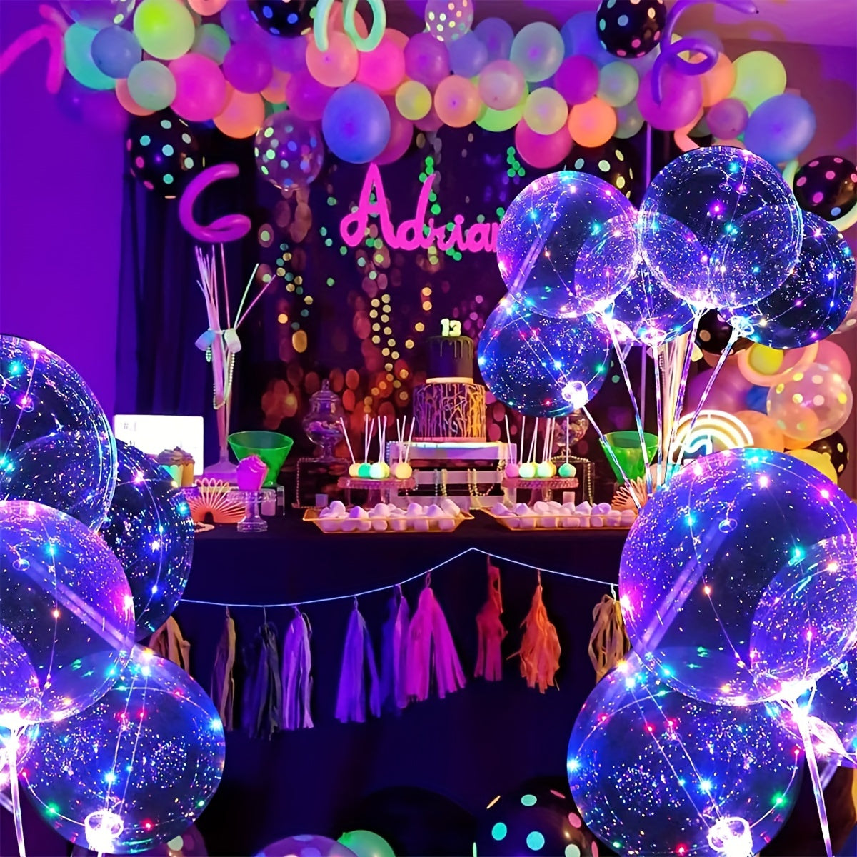 10pcs LED Luminous Balloons Wedding Party Christmas Decoration