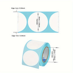 Thermal Label Sticker, Blank Adhesive Round Circel 25mm-50mm