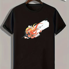 Plane Print Men's Graphic T shirt Casual Tee For Summer