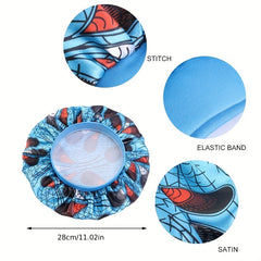 Baby Silky Sleep Cap African Print Satin Bonnet Turban Chemo Hat For Kids