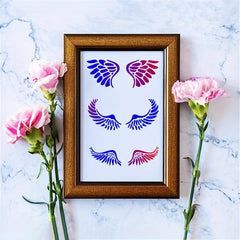 Wings Pattern Plastic Stencil for DIY Painting on Boards or Fabric