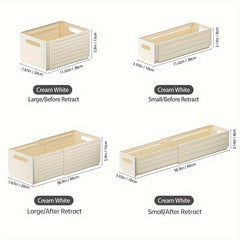 Expandable Storage Box Retractable Plastic Container Organizer