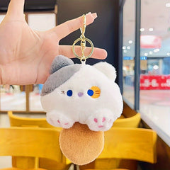 Tuantuan Cat Keychain Catching Machine Doll Plush Gift Cartoon Keychain